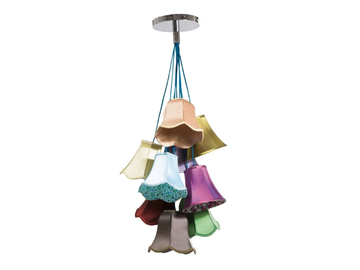 SALOON FLOWERS 9 - Fabric pendant lamp by KARE Design - view 2